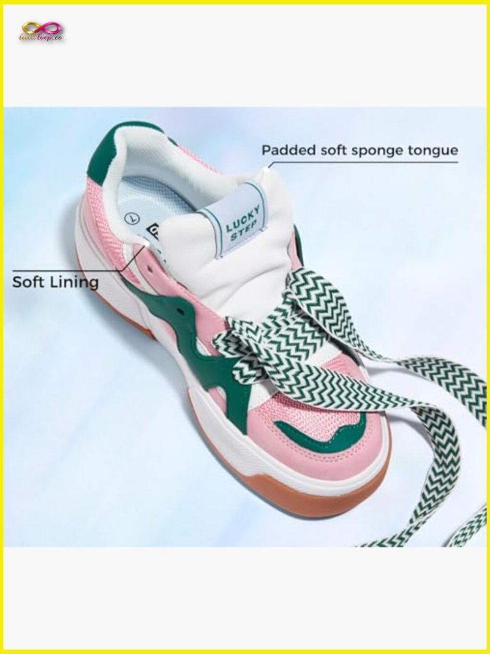 Platform Fashion Sneakers Lace Up Casual Faux Leather Comfortable Thick Sole - Picture 5 of 7